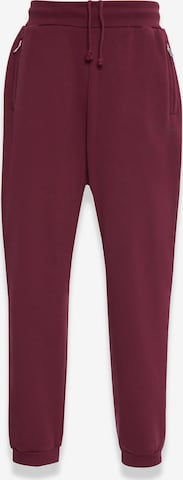 Tapered Pantaloni 'Bazix Republiq' di Dropsize in rosso: frontale