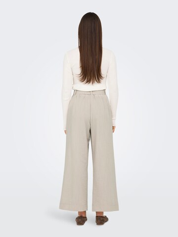 Wide Leg Pantalon à pince 'ONLMarsa' ONLY en beige