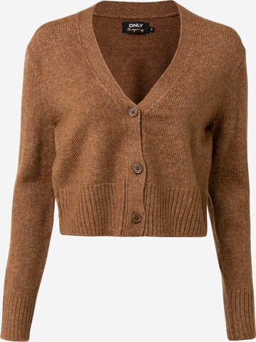 ONLY Knit Cardigan 'MACADAMIA' in Brown: front