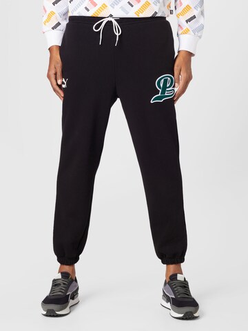 PUMA Tapered Broek 'Team' in Zwart: voorkant