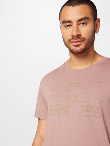 G-Star RAW Tričko – hnědá