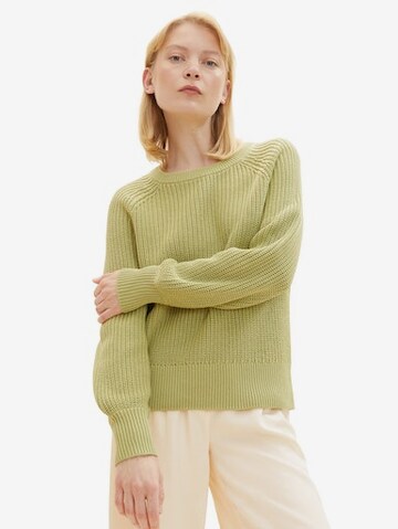 TOM TAILOR DENIM Sweater in Green