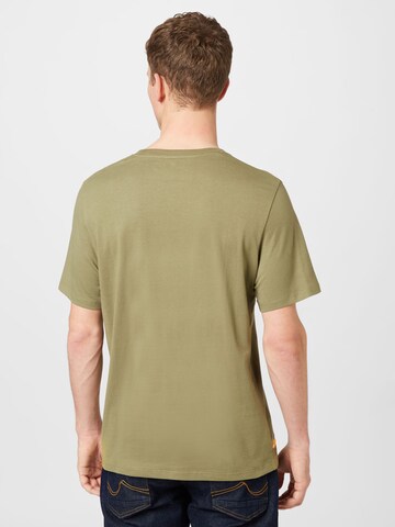 TIMBERLAND Regularny krój Koszulka w kolorze brązowy