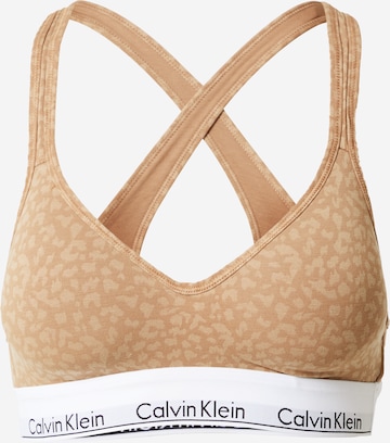 Calvin Klein - Sujetador 'Lift' en marrón: frente