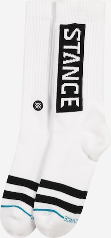 Chaussettes de sport Stance en blanc : devant