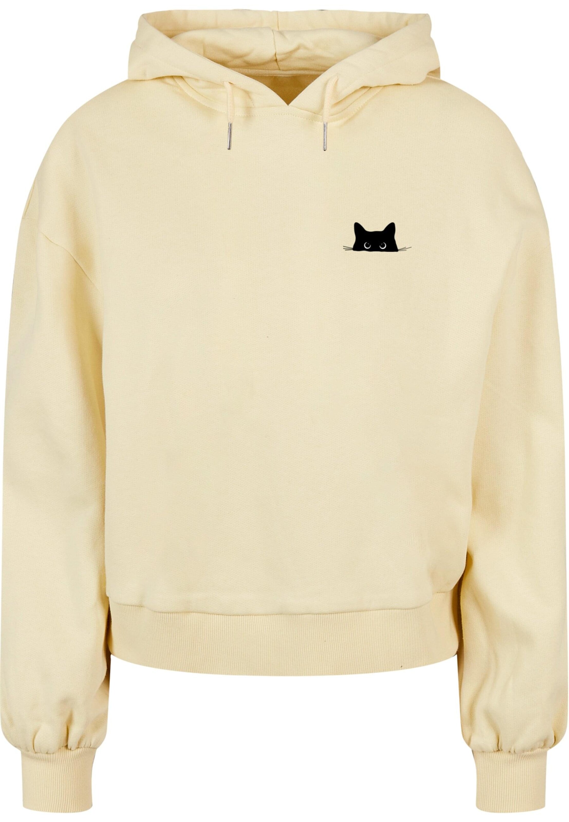 Sweat-shirt 'Halloween - Cat' Merchcode en jaune : devant