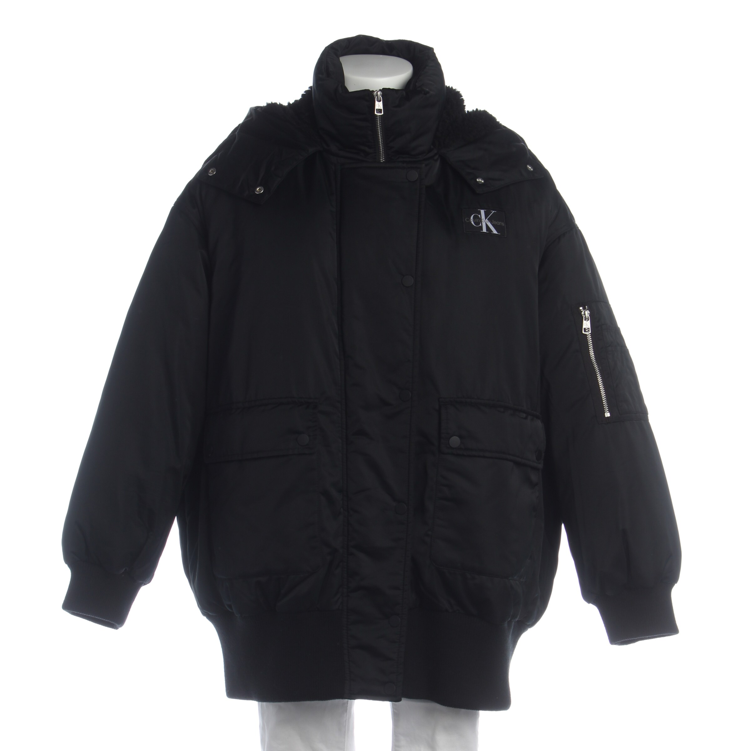 Calvin Klein Jacket & Coat in L in Black: front