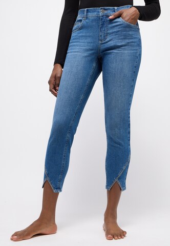 Coupe slim Jean 'Ornella' Angels en bleu : devant