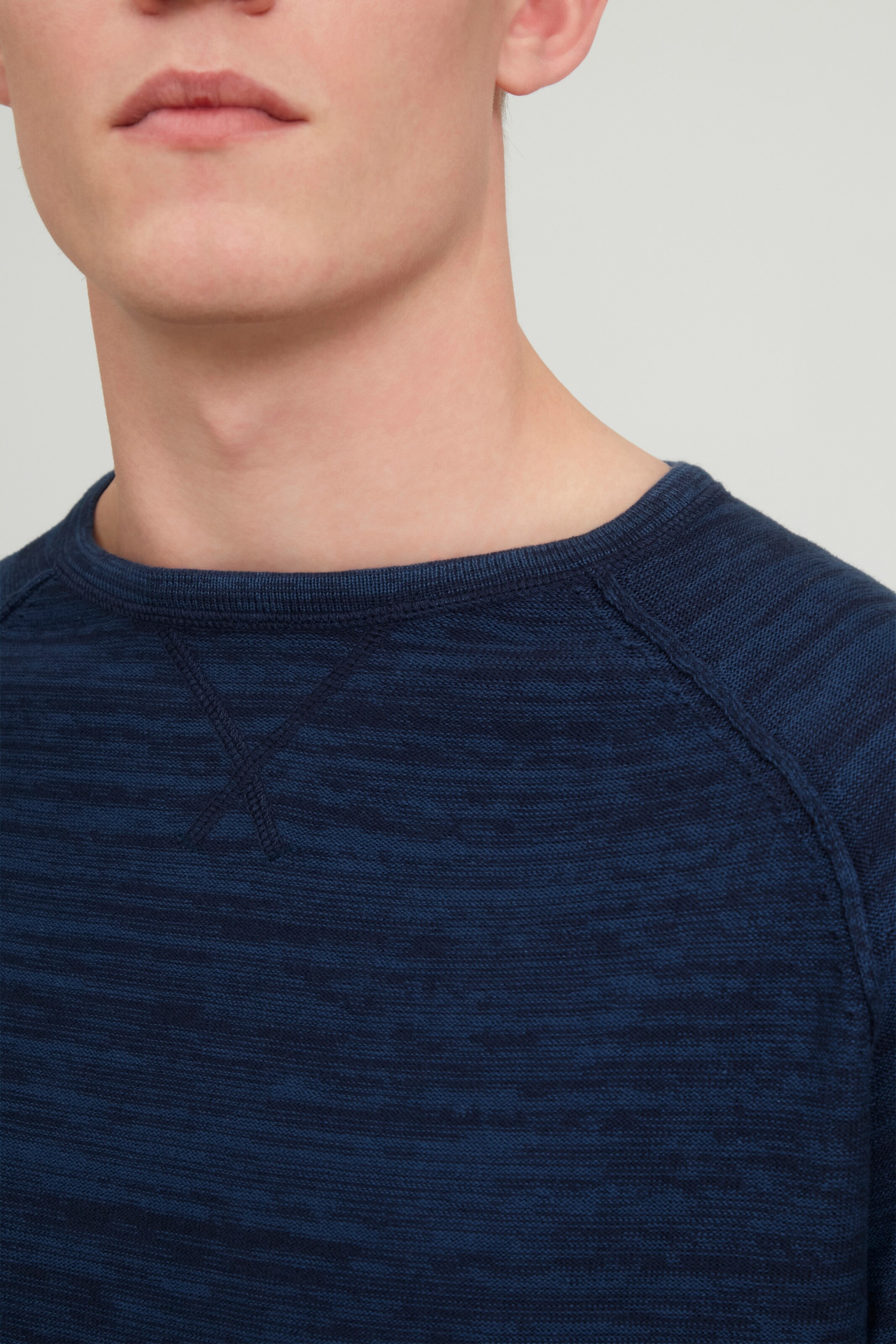 Männer Pullover & Strick BLEND Pullover in Dunkelblau, Blaumeliert - AB12014 Männer Pullover & Strick BLEND Pullover in Dunkelblau, Blaumeliert - AB12014