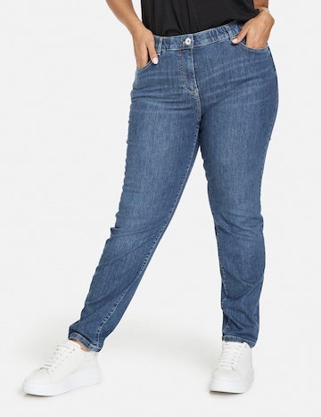 Regular Jeans de la SAMOON pe albastru: față