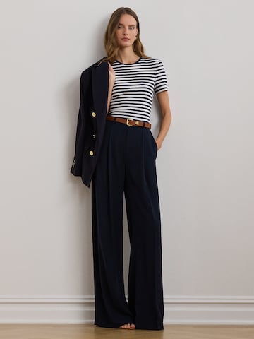 Lauren Ralph Lauren Wide Leg Hose in Blau