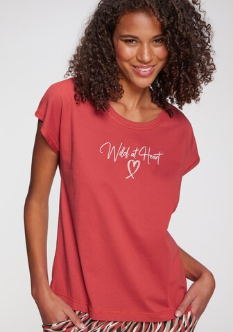 VIVANCE Schlafshirt in Rot: Vorderseite