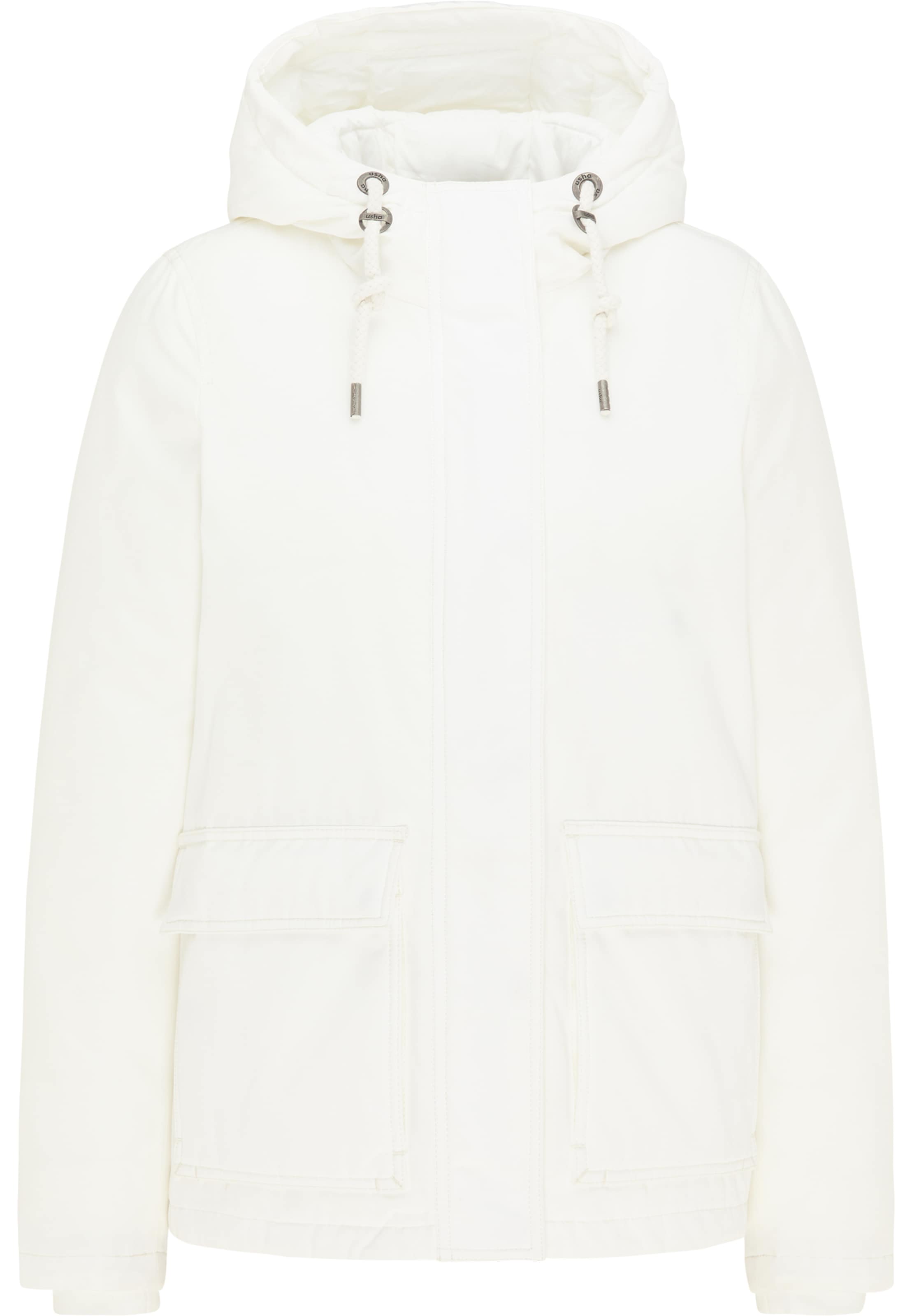 usha BLUE LABEL Winterjas in Wit: voorkant