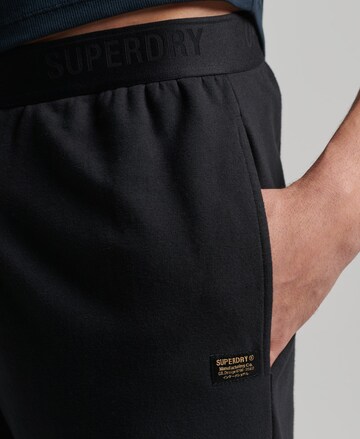 Superdry Normální Kalhoty – černá