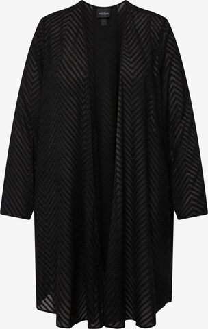 Cardigan Ulla Popken en noir : devant