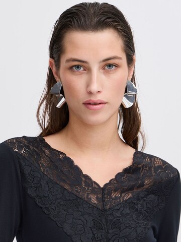 b.young - Sweatshirt ' BYPIRENI LACE TOP - ' em preto