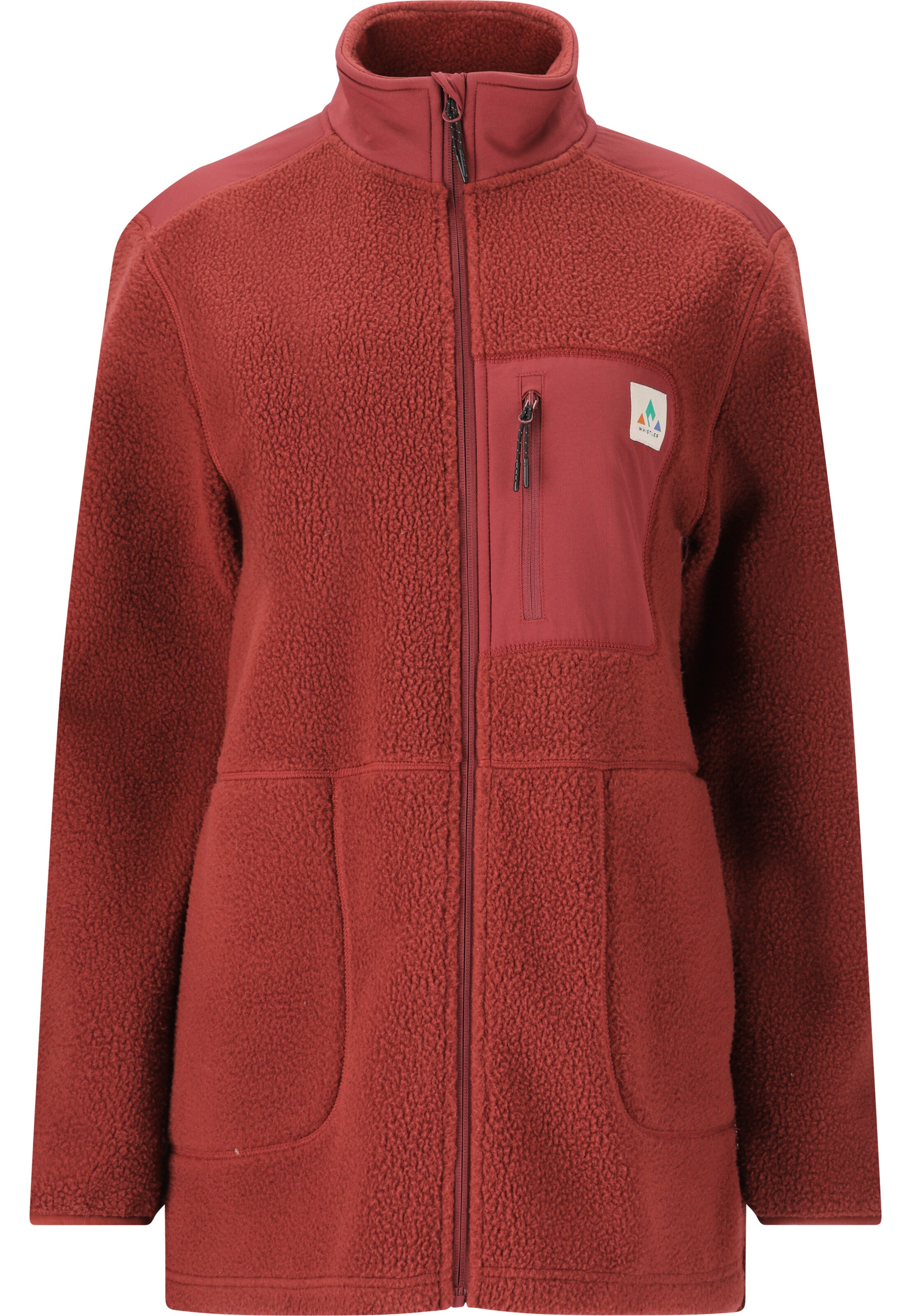 Whistler Fleece jas 'Felis' in Rood: voorkant