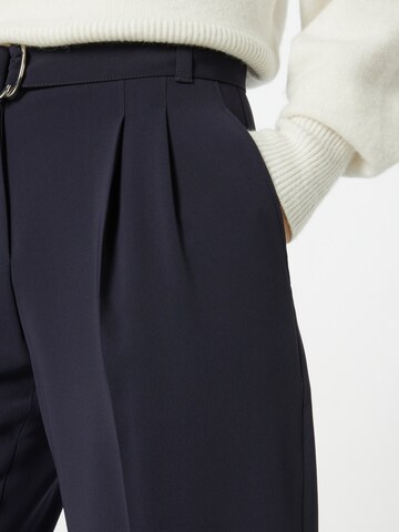 BOSS Tapered Pleat-Front Pants 'Tapia' in Blue