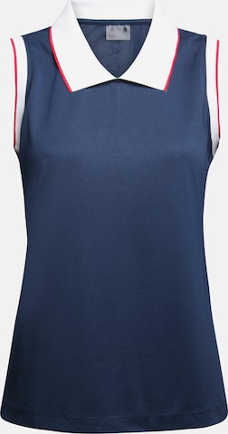 Backtee Top in Blauw: voorkant