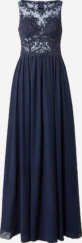 Robe de soirée Laona en bleu : devant