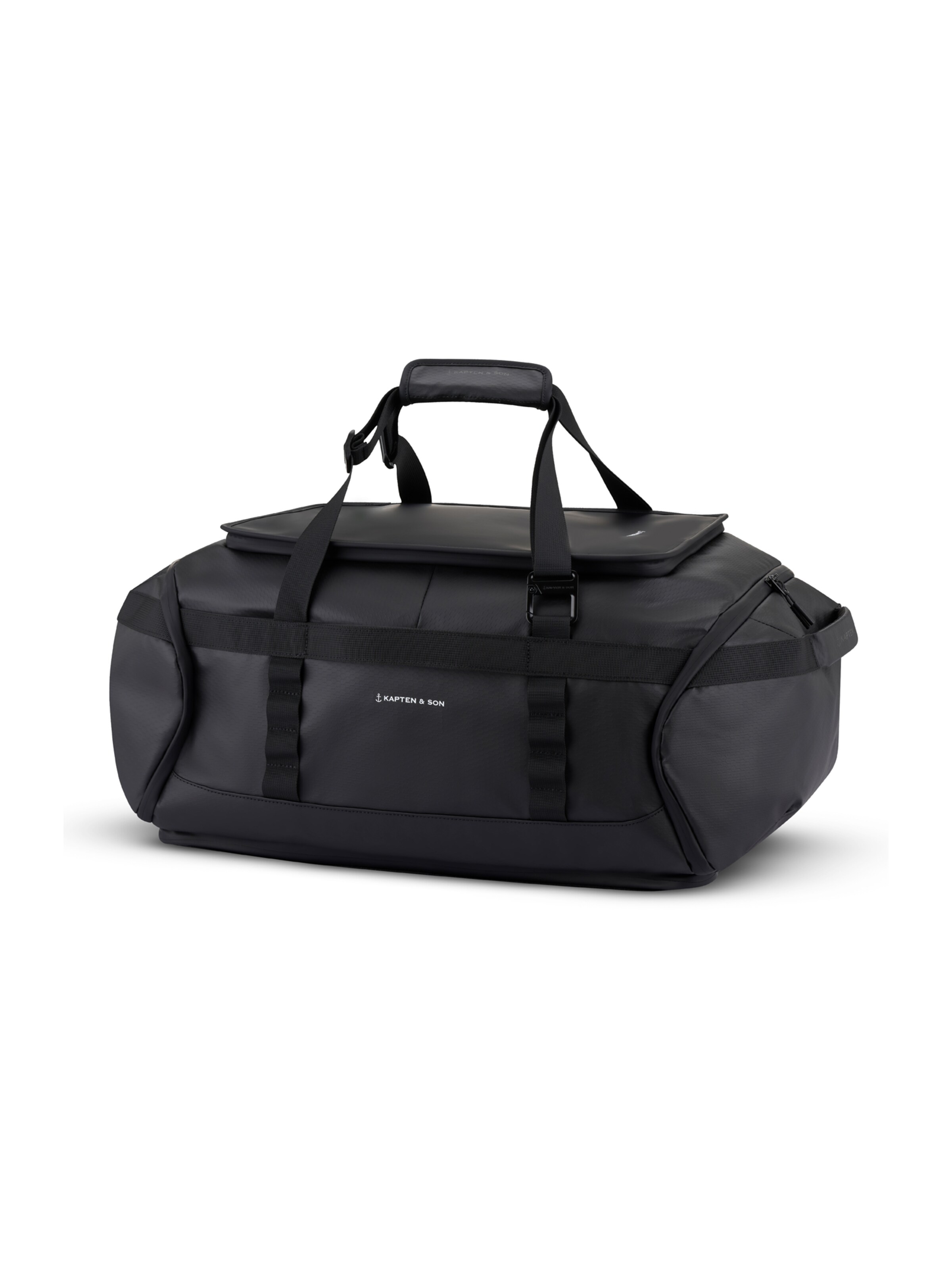 Kapten & Son - Mala de viagem 'Lisbon Duffle Backpack Large' em preto