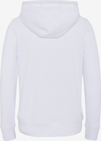 Oklahoma Jeans Zip-Up Hoodie ' mit Kapuze aus Baumwollmix ' in White