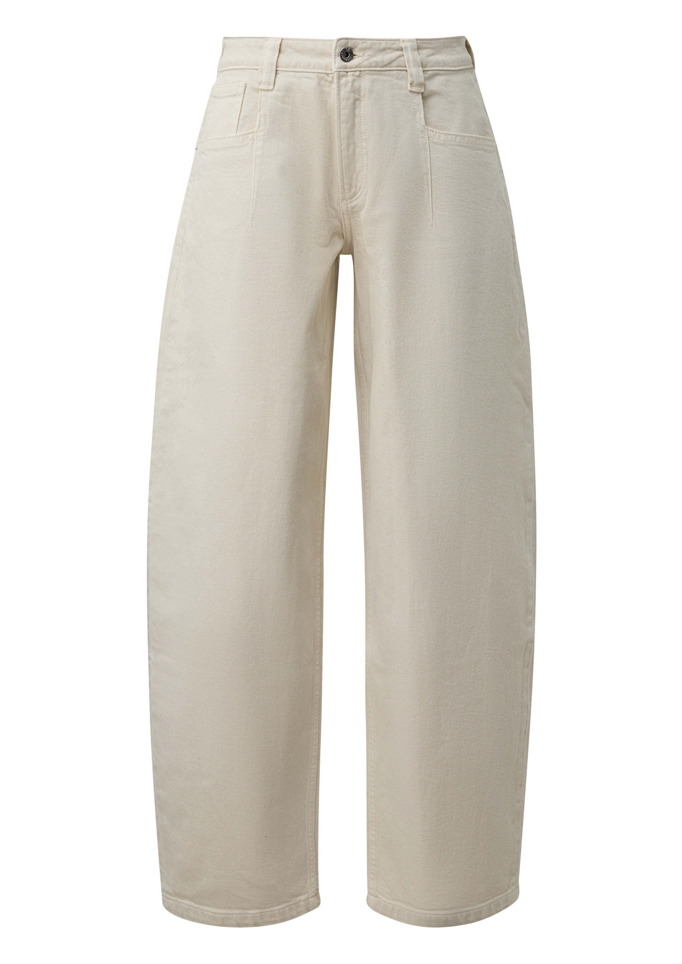 QS Regular Jeans in Beige: voorkant