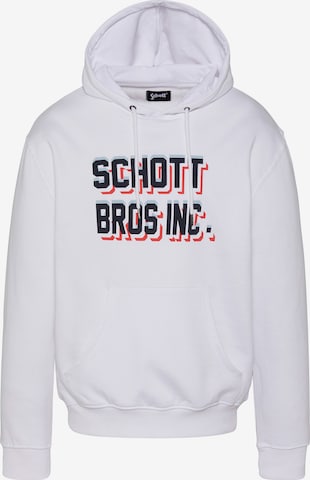 Schott NYC Sweatshirt in Weiß: Vorderseite