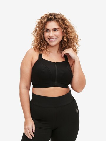 Active by Zizzi Bustier Sport-BH 'ASINVA' in Schwarz