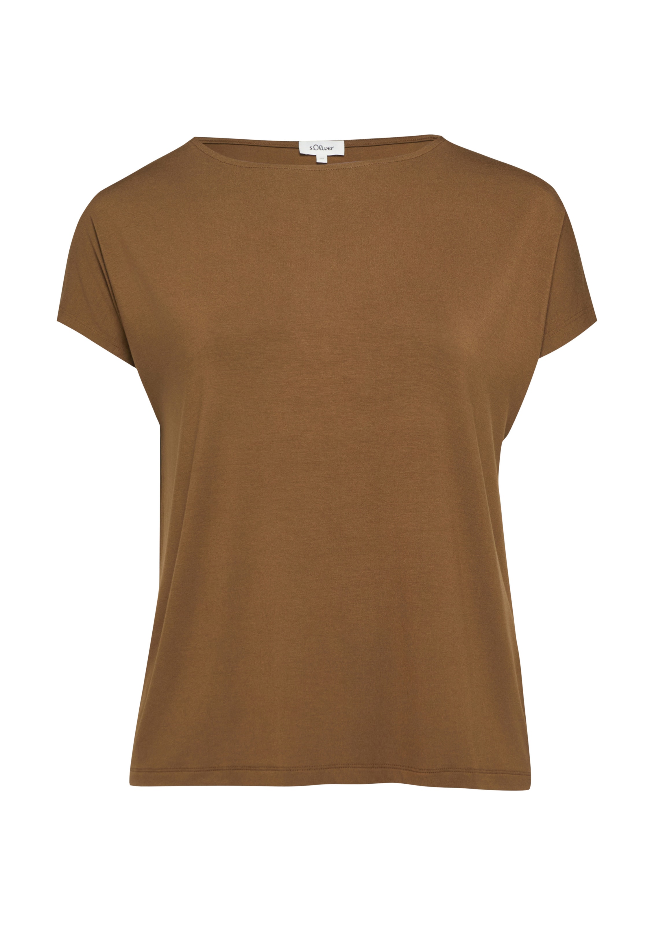 T-shirt s.Oliver CURVE en marron : devant