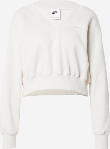 Nike Sportswear Sweatshirt 'Phoenix Fleece' in White: front