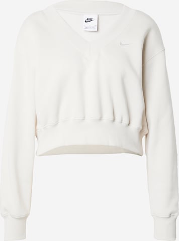 Nike Sportswear Sweatshirt 'Phoenix Fleece' in Weiß: predná strana
