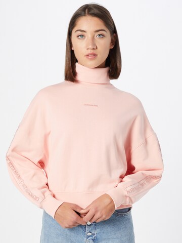 Calvin Klein Jeans Sweatshirt in Pink: front