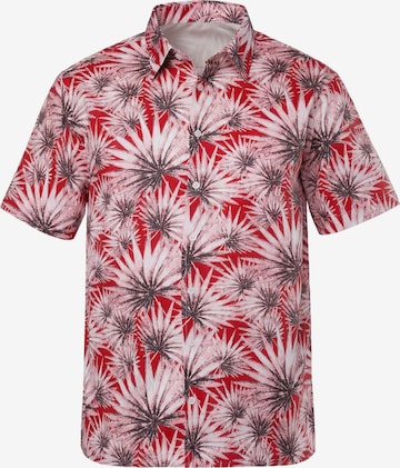 Men Plus Overhemd in Rood: voorkant