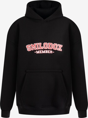 Sweat-shirt 'Exclusive Member' Smilodox en noir : devant