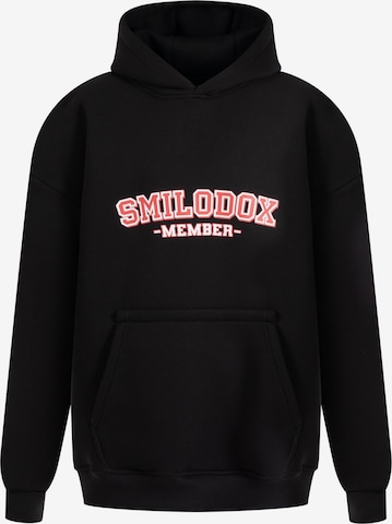 Sweat-shirt 'Exclusive Member' Smilodox en noir : devant