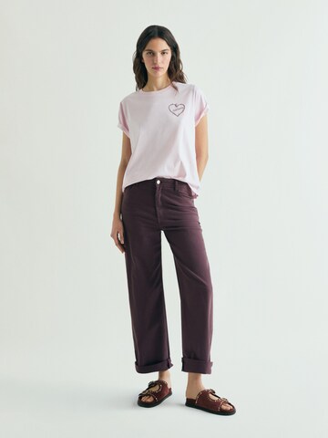 Scalpers Cowboy Tee ' ' in Pink: Vorderseite