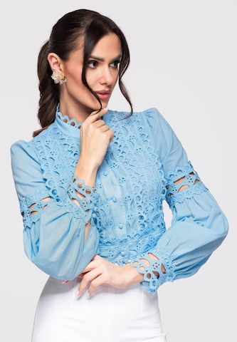 Ombre Bluse in Blau