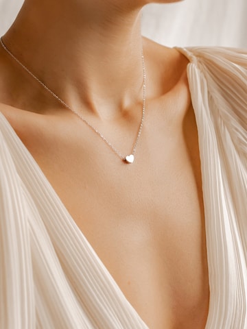 Hey Happiness Kette 'Herz'‌‌‌‌‌ in Silber: Vorderseite