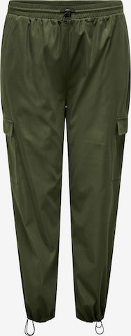 ONLY Carmakoma Tapered Cargo Pants in Green: front