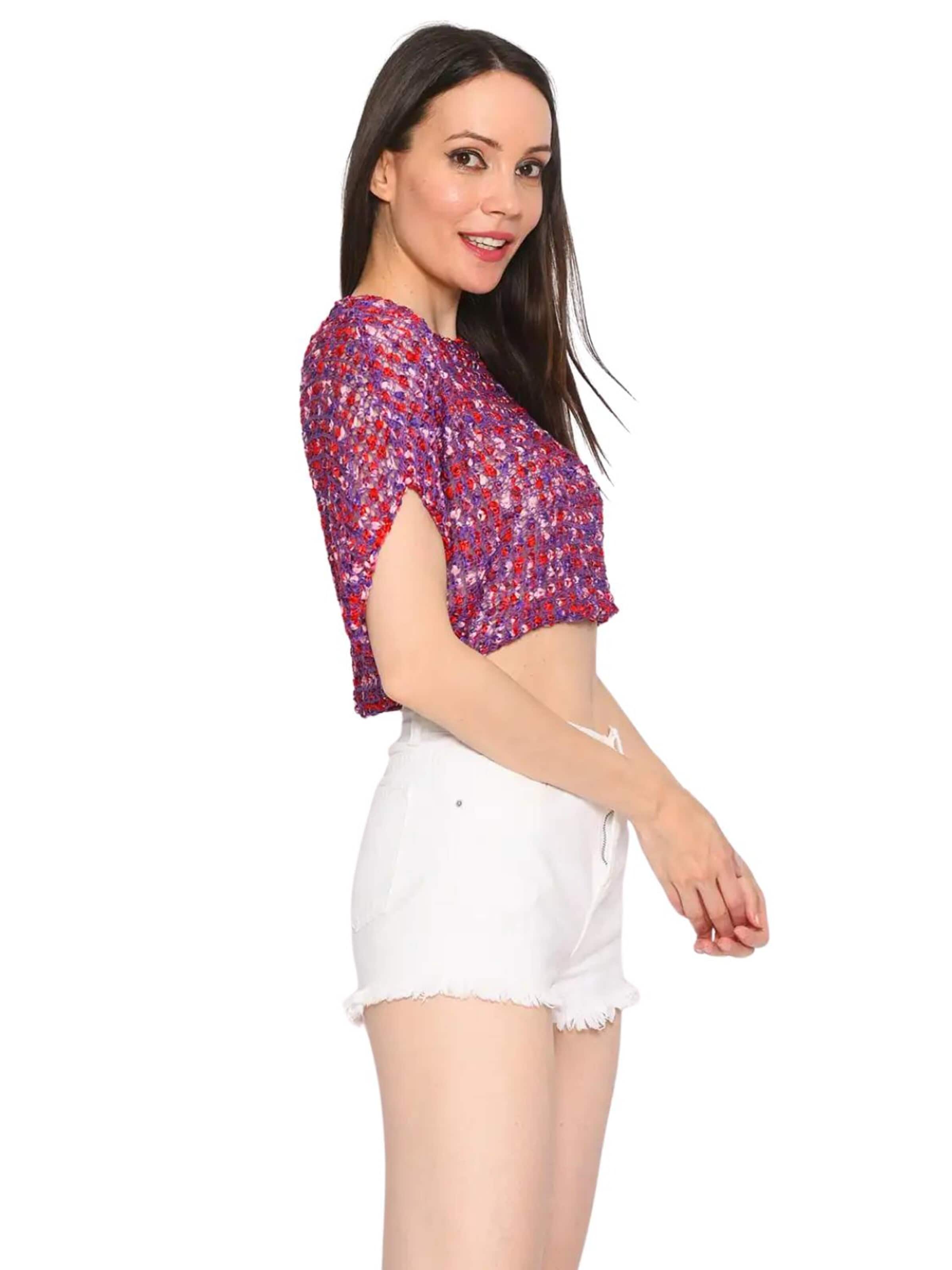 Süel knitwear - Top de punto 'Summer 3D' en lila