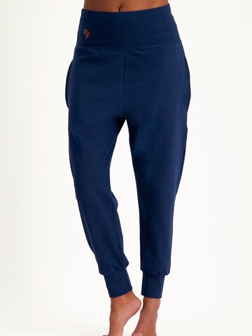 Urban Goddess Yoga & Activewear Tapered Workout Pants 'Bhumi Yoga & Pilates Pants' in Blue: front