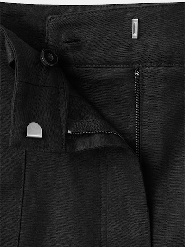 MANGO Barrel Hose 'Latte' in Schwarz