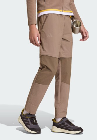 Regular Pantalon d'extérieur 'CLIMA365' ADIDAS TERREX en marron : devant