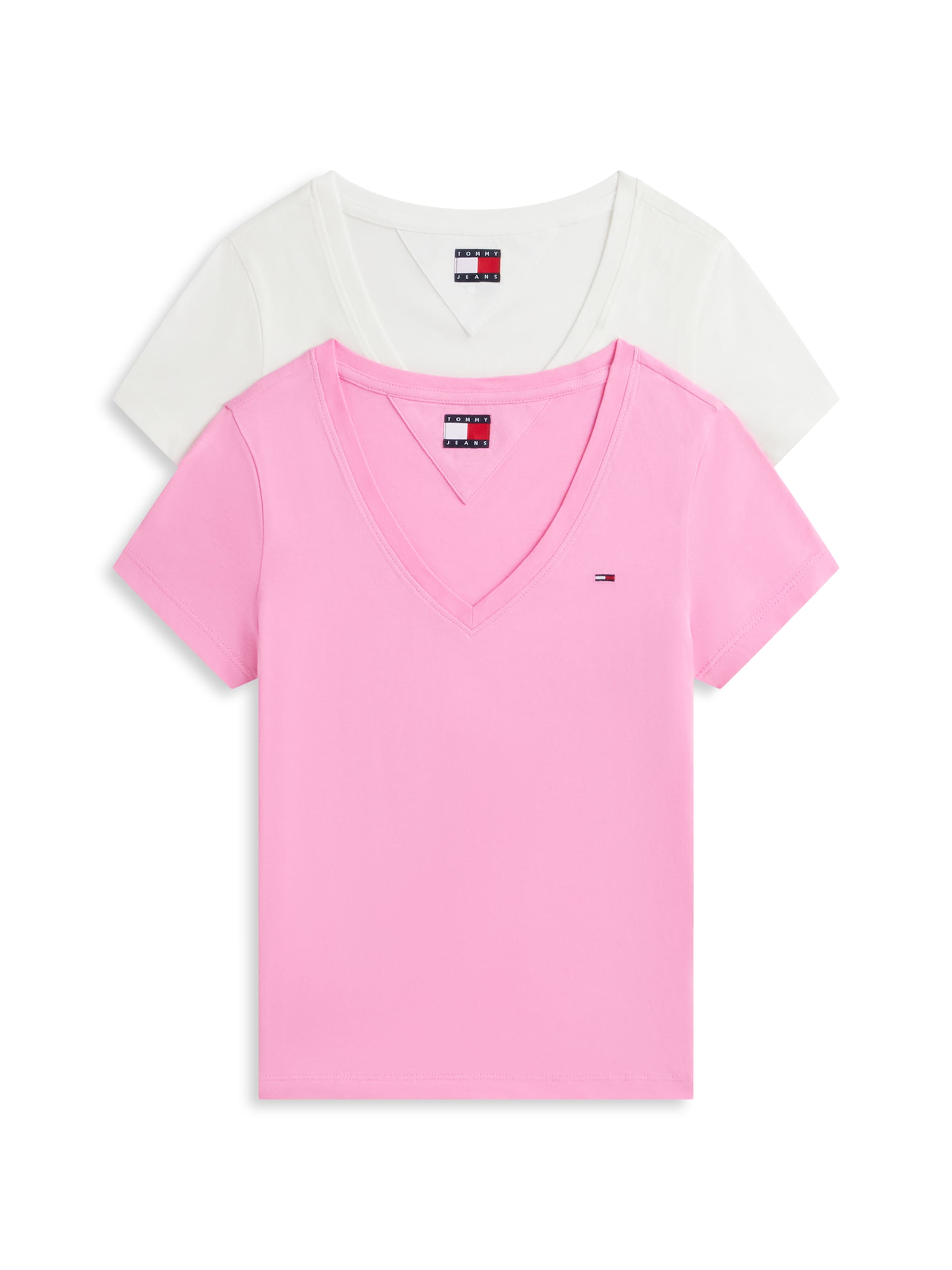 Tommy Jeans Футболка в Ярко-розовый: спереди