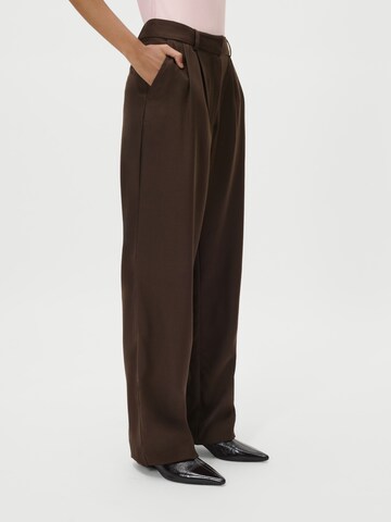LeGer by Lena Gercke Широкий Брюки со складками 'Jerika' в Коричневый