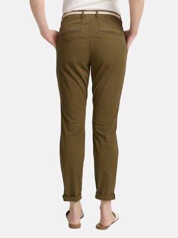 Coupe slim Pantalon chino TOM TAILOR en vert