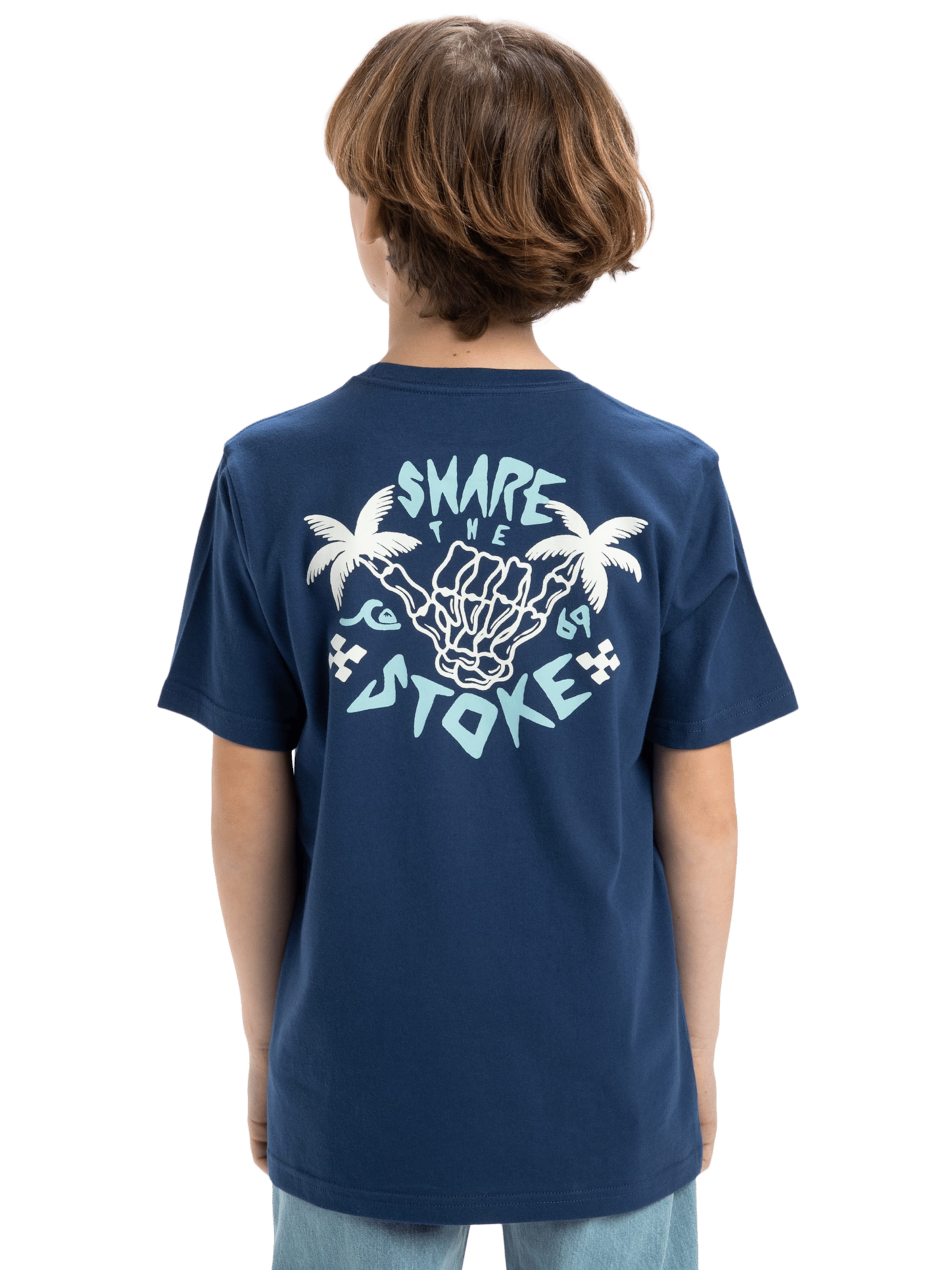 T-Shirt 'Ev Share The Stoke' QUIKSILVER en bleu : devant