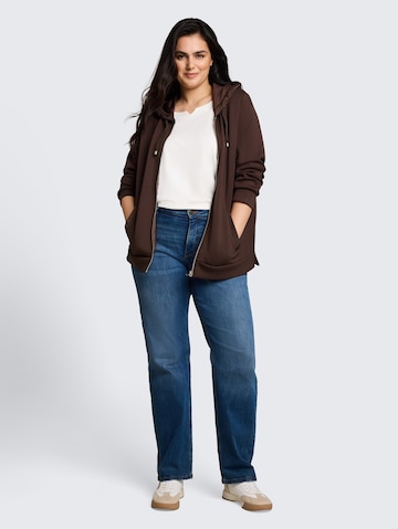 Tom Tailor Women + Sweat jacket in Brown