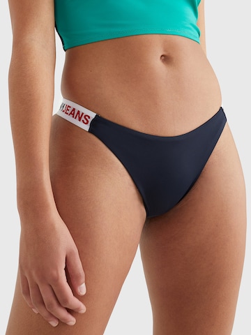 Bas de bikini Tommy Jeans en bleu : devant